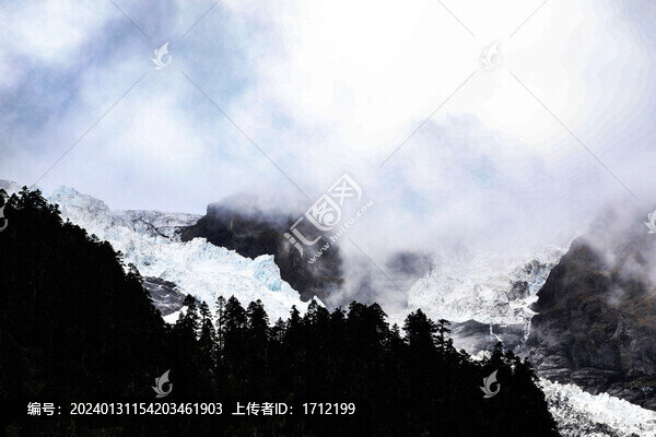 云南迪慶德欽明永冰川