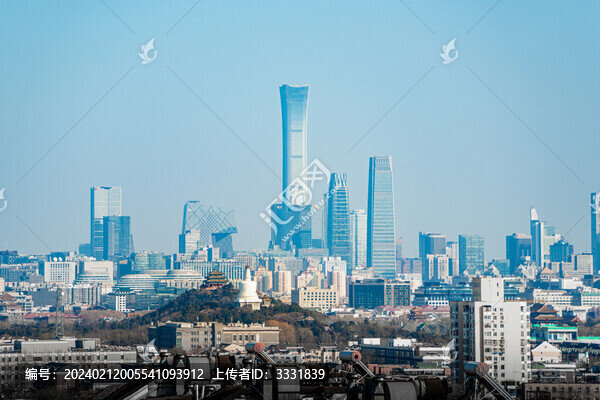 北京地標(biāo)建筑國(guó)貿(mào)cbd與白塔