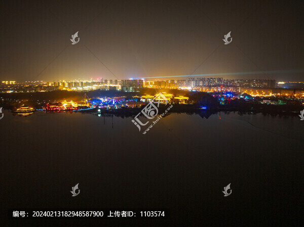 東營廣饒孫武湖夜景