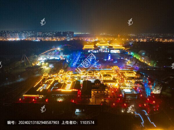 東營廣饒孫武湖夜景