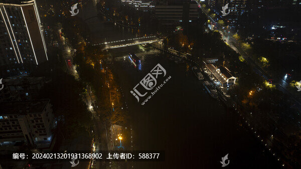 杭州拱墅區(qū)香積寺歷史街區(qū)夜景