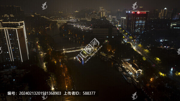 杭州拱墅區(qū)香積寺歷史街區(qū)夜景