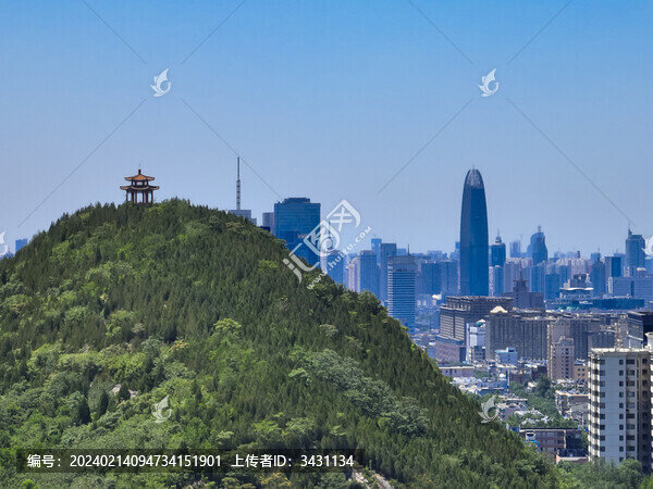 山東濟南燕翅山航拍