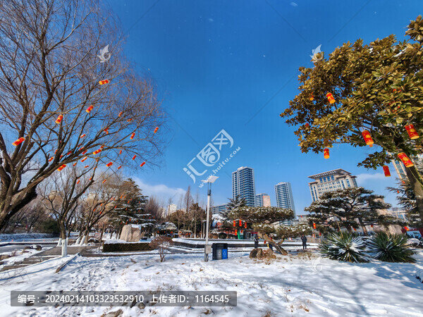 日照雪景