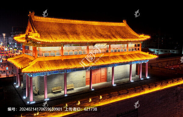 宣化古城拱極樓夜景