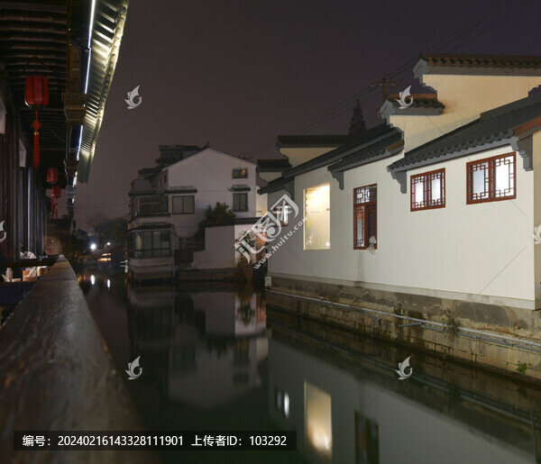 蘇州平江路的古建筑夜景