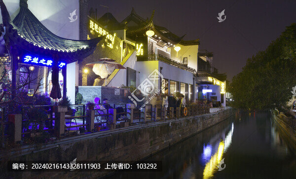 蘇州平江路的古建筑夜景