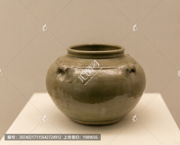 東漢青瓷四系罐