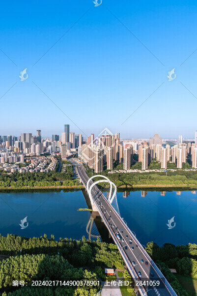 中國(guó)遼寧沈陽(yáng)渾河三好橋都市風(fēng)光