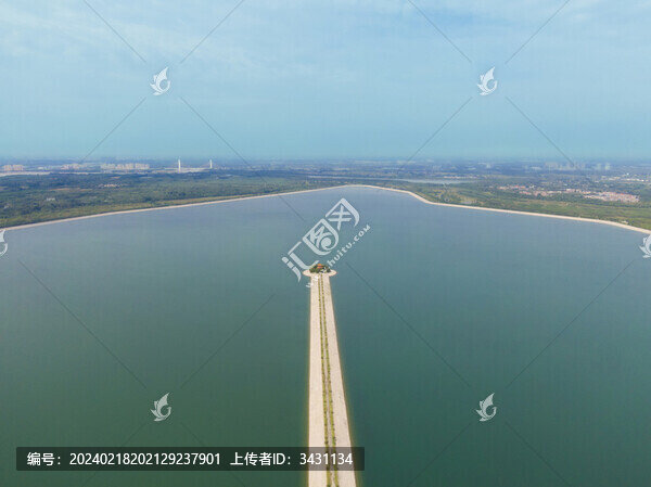 山東濟(jì)南玉清湖水庫航拍