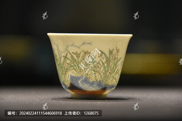梅蘭竹菊透影杯