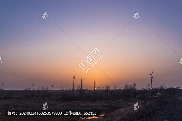 鄉(xiāng)村黃昏日落