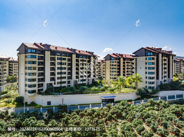高端住宅小區(qū)園林景觀航拍