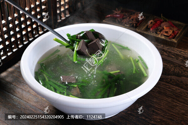 韭菜血旺湯