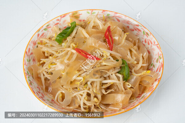 綠豆芽炒粉皮