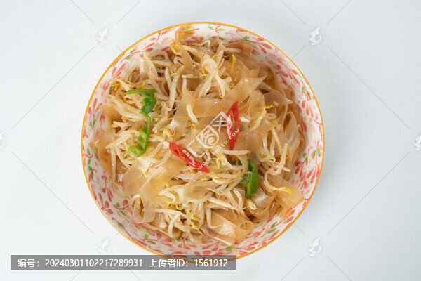 綠豆芽炒粉皮