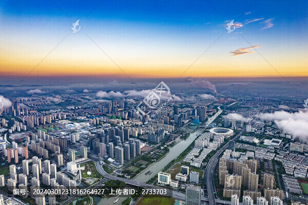 航拍蘇州城市風(fēng)光
