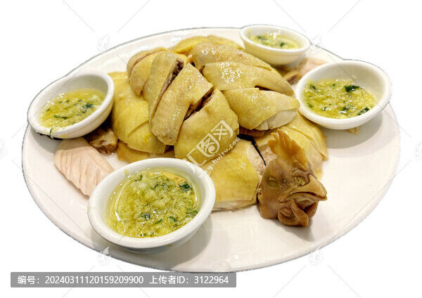 中式粵式美食白切雞素材