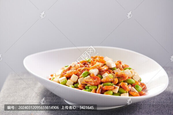 茭白毛豆炒河蝦