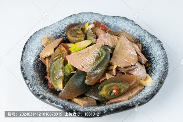 皮蛋炒豬肝