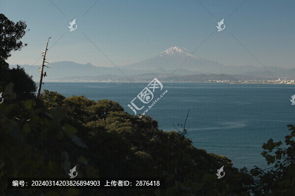 眺望大海和富士山