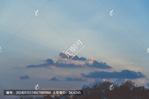 日落時分的天空云彩