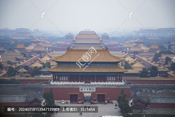 陰天下的故宮博物院