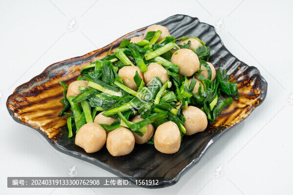 韭香炒魚丸