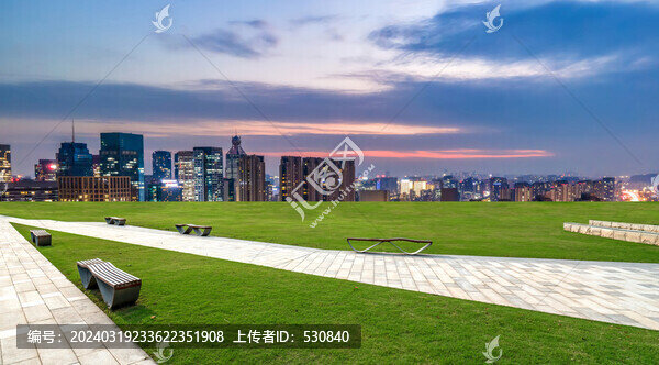 公共綠地街景