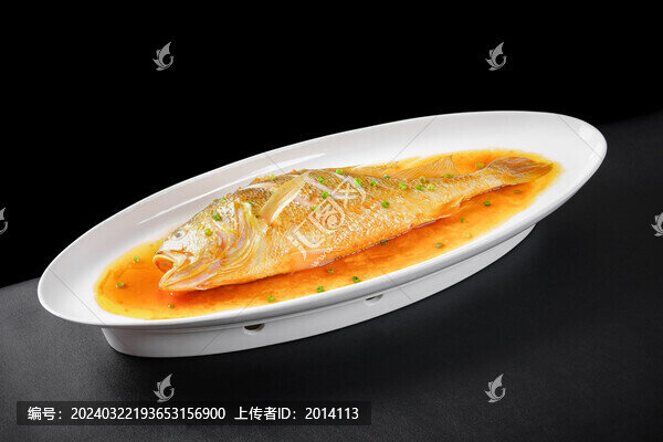 雞汁蒸黃花魚