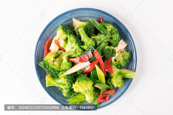 蒜苗炒西蘭花