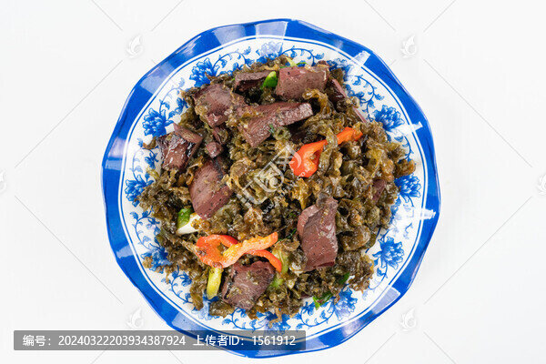 地皮菜燒鴨血