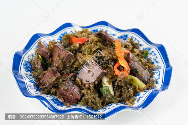 地皮菜燒鴨血