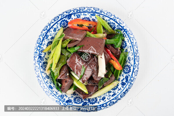青蒜鴨血