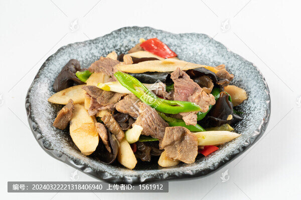 山藥木耳炒肉絲