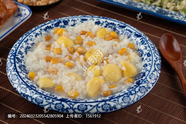 板栗玉米粥