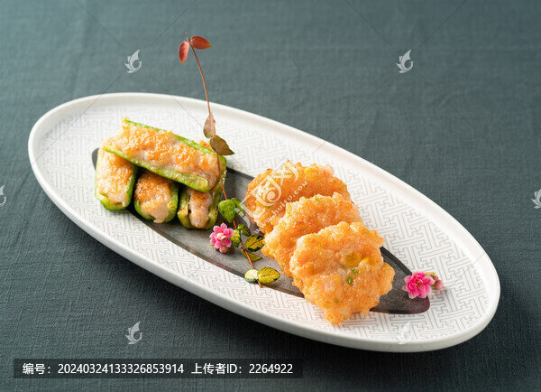 蝦餅拼釀尖椒