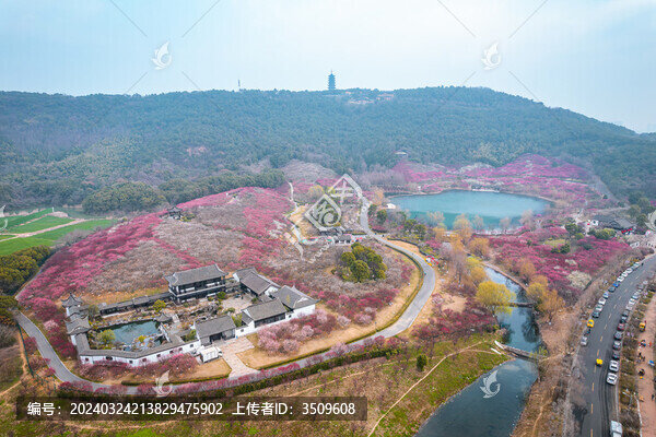 航拍張家港香山梅嶺風(fēng)景區(qū)