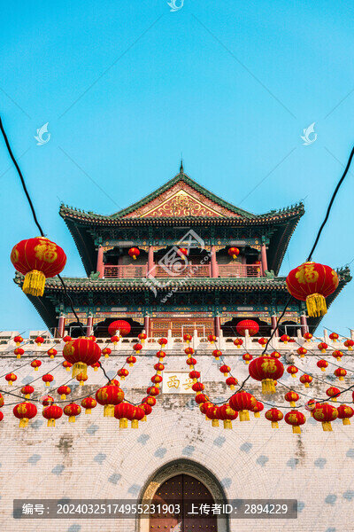 天津鼓樓大紅燈籠