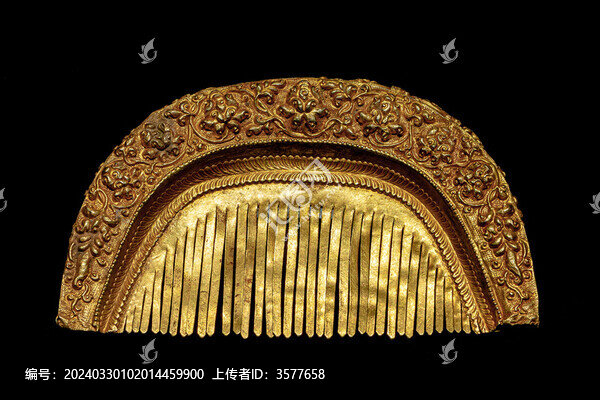 北宋滿池嬌紋金梳