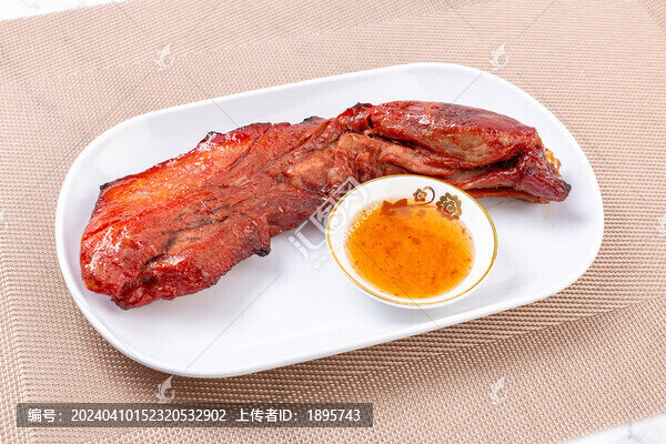 叉燒肉特寫