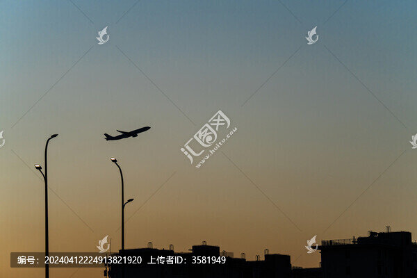上海黃昏城市橋梁建筑剪影