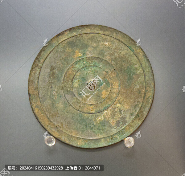 春秋時期素面瓦紋銅鏡
