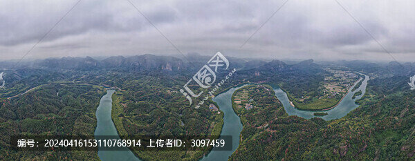 韶關(guān)丹霞山錦江冬季自然風(fēng)光全景