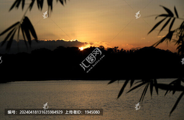 惠州西湖落日美景