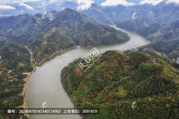 新安江山水畫(huà)廊自然風(fēng)光航拍