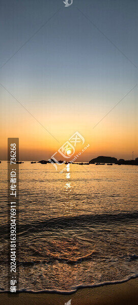 日出沙灘海邊