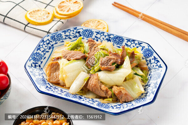 娃娃菜炒瘦肉