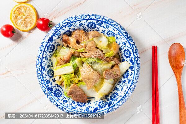 娃娃菜炒瘦肉