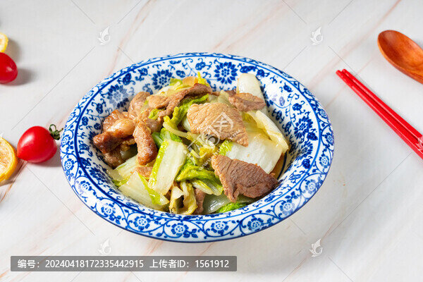 娃娃菜炒瘦肉